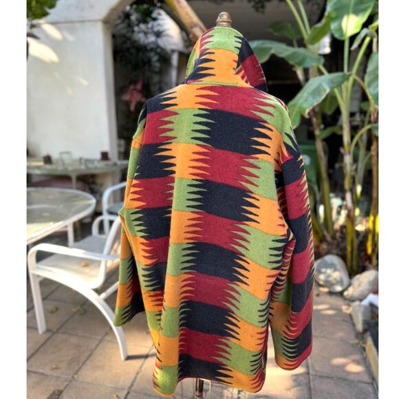 VTG Seppe SW Aztec Wool Button Down Coat Jacket Size 3 = XL Made in the USA - Picture 15 of 15